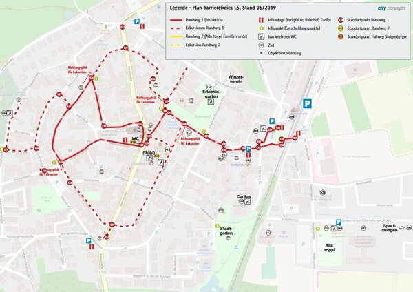 Barrierefreie Fusswege Rundweg Karte 1