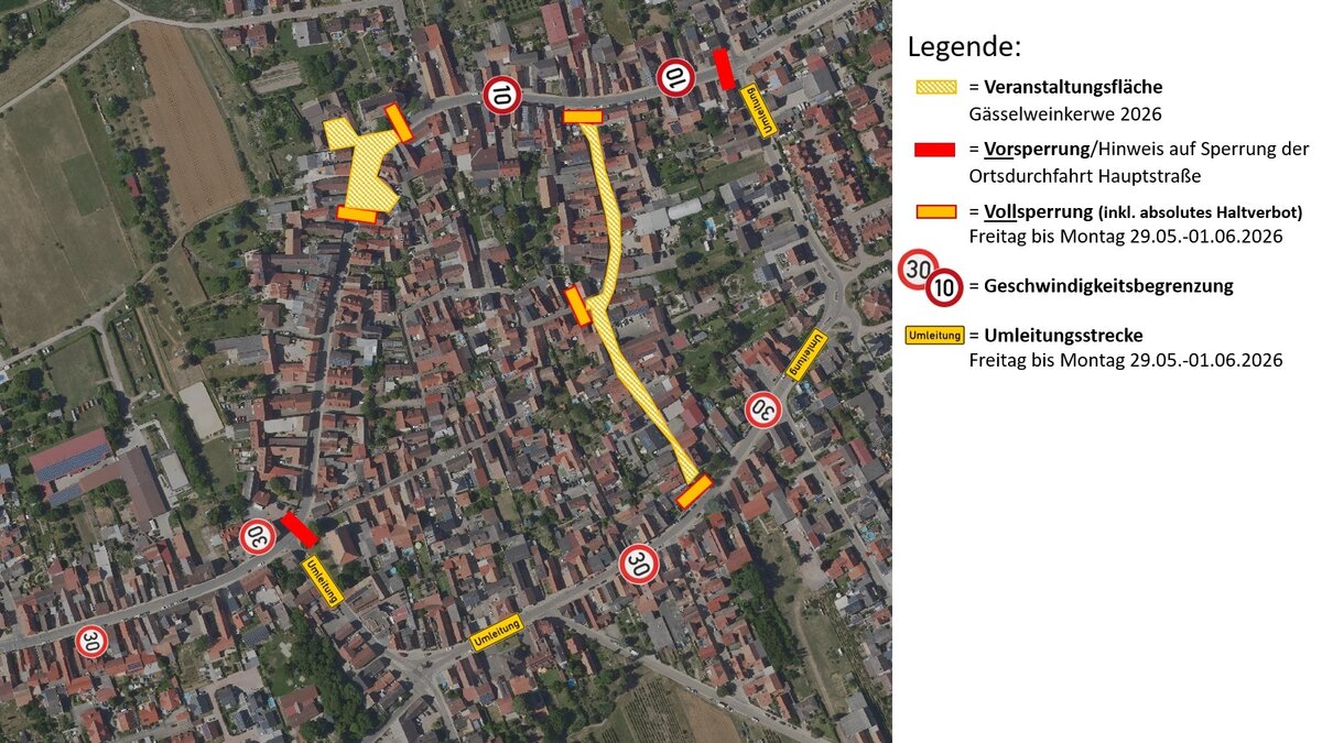 Verkehrsplan G&auml;sselweinkerwe Meckenheim 2026
