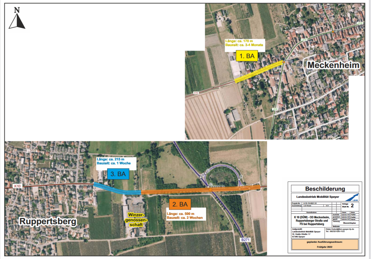 Vollsperrungen in Meckenheim und Ruppertsberg Plan 2